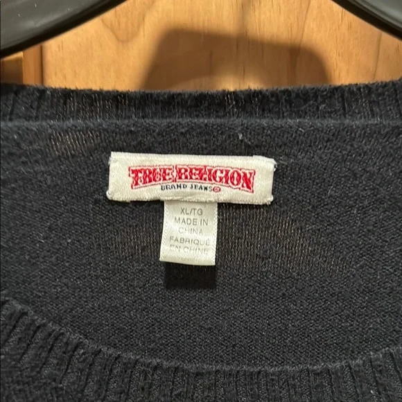 【TRUE RELIGION】 Safety Net Crewneck Black All Black Clothing & Accessories | True Religion
